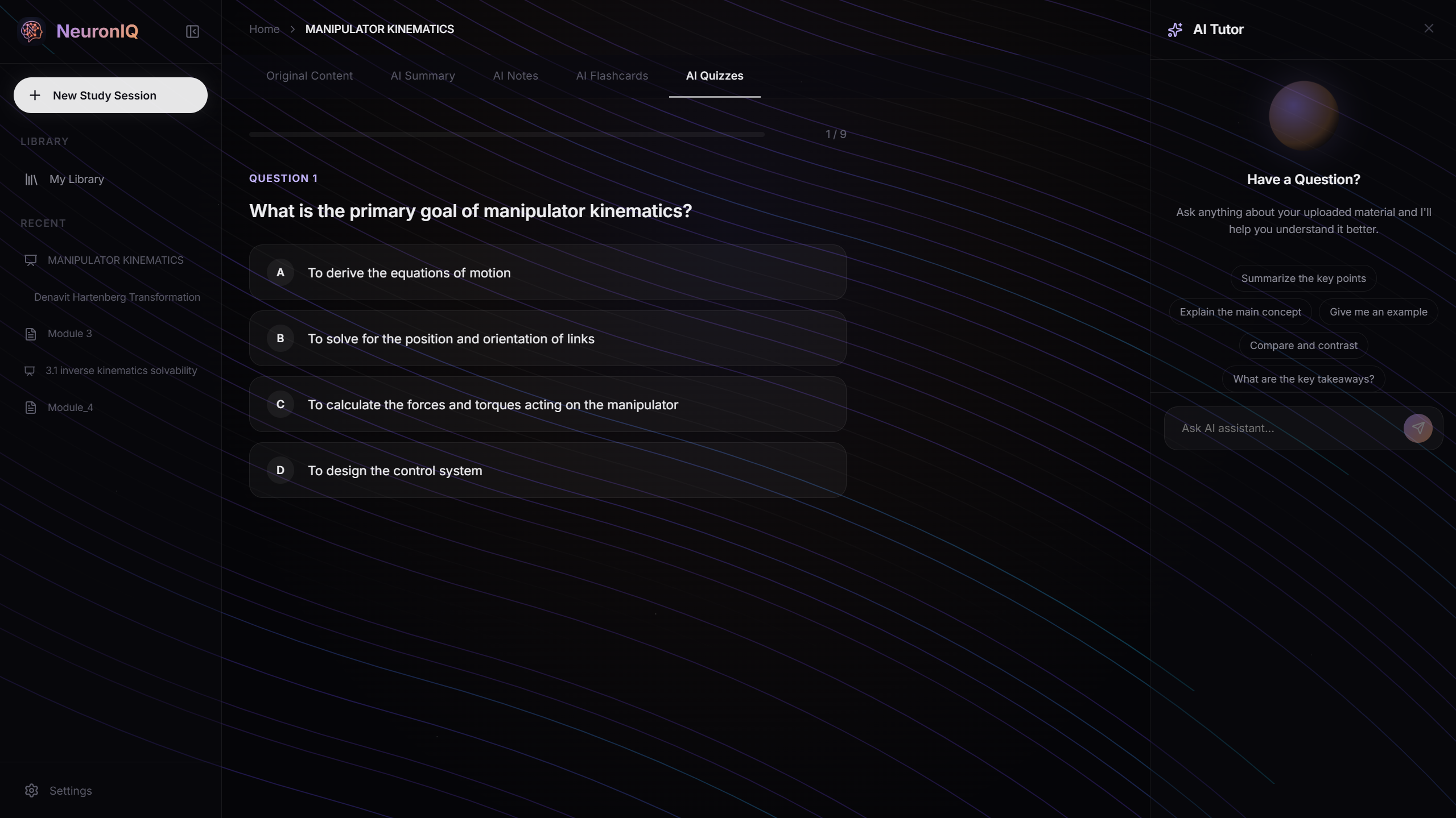 NeuronIQ - AI Learning Platform